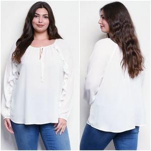 Plus size Ivory top